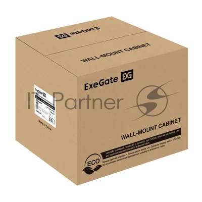 Шкаф телекоммуникационный 10" настенный 6U ExeGate EC-WM-6U.280.G.BLACK (10", 6U, 350x280x287мм (ШхГхВ), передняя дверь закаленное стекло, пыле- и влагозащита IP23, черный RAL 9004)