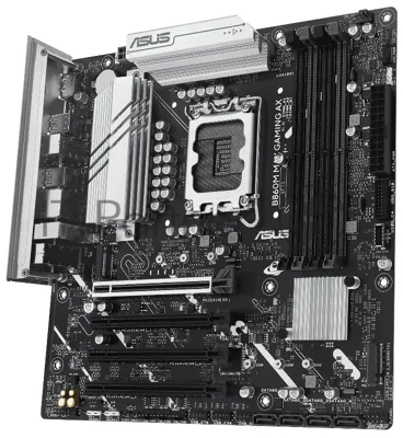 Материнская плата ASUS B860M MAX GAMING AX, LGA 1851, Intel B860, 4xDDR5, 4xSATA, 3xM.2, 1xPCIe 5.0 x16, DisplayPort, USB Type-C, 1x2.5Gb LAN, Wi-Fi 6, Bluetooth, 3x3.5 мм, 7.1, microATX