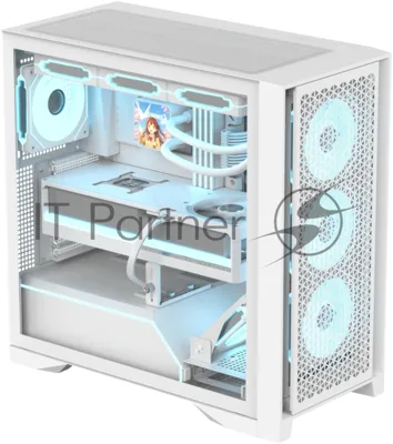 Компьютерный корпус AeroCool/Formula V Line Air Power G8 White, ATX, Dual Front Panels, TYPE-C*1, USB3.0*1