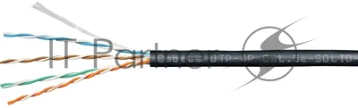 Кабель информационный Cabeus UTP-4P-Cat.5e-SOLID-OUT-LSZH-UV UTP-4P-CAT.5E-SOLID-OUT-LSZH-U кат.5E UTP LSZH универсальный 305м черный