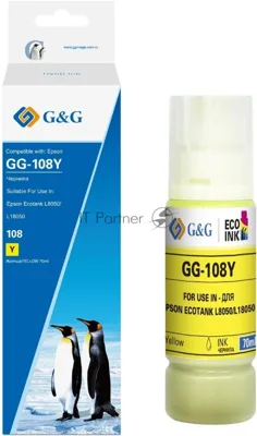 Чернила G&G GG-108Y C13T09C44A желтый70мл для Epson Ecotank L8050/L18050