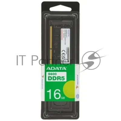 Оперативная память ADATA Premier, DDR5, 16GB (1x16GB), 5600 MHz, CL46, без радиатора, черный, SO-DIMM