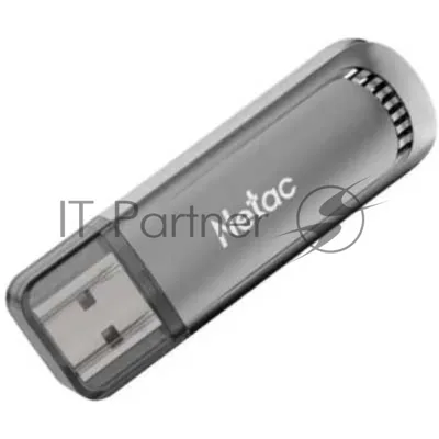 Флешка USB Netac UA61B (NT03UA61B-128G-32GM), 128Gb, USB 3.2, R/W 150/45, серый