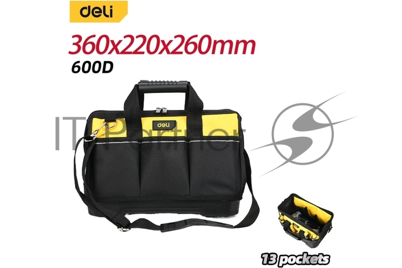 Сумка для инструментов с жестким пластиковым дном Deli DL586119