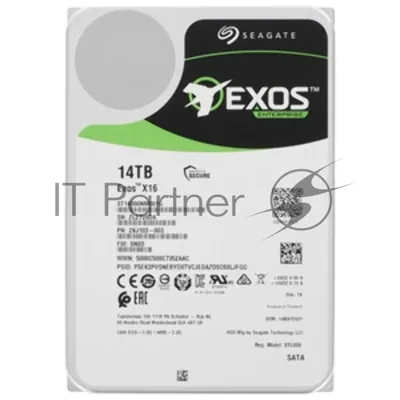 Жесткий диск HDD Seagate Exos X16 14Tb 7200rpm SAS 256Mb 3.5"