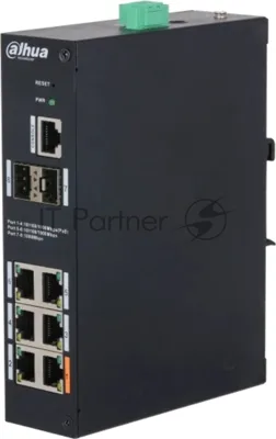 Коммутатор Dahua DH-HS4208-4GT-90, 4×1 Гбит/с + 2×1 Гбит/с + 2×1 Гбит/с SFP, управляемый