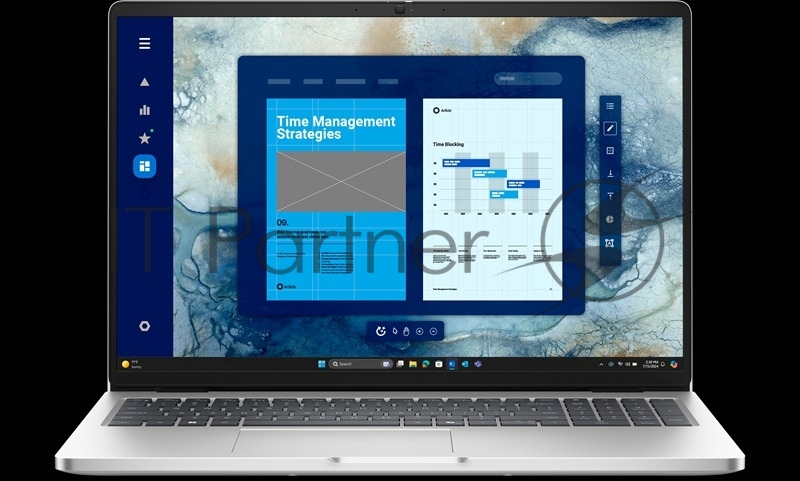 Ноутбук DELL PRO 16 Intel Core Ultra 7 255U 3800MHz/16"/1920x1200/16Gb/1024Gb SSD/Intel Graphics/Wi-Fi/Bluetooth/Linux (Pro16-7615) Silver