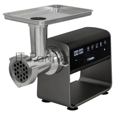 Мясорубка электрическая Pioneer MG225 черный, 3000 Вт, 3.0 кг/мин, реверс, защита от перегрузки, насадки - 4