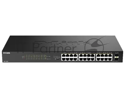 Коммутатор D-Link DGS-1026P/A1A, 24×1 Гбит/с + 2×1 Гбит/с SFP, неуправляемый
