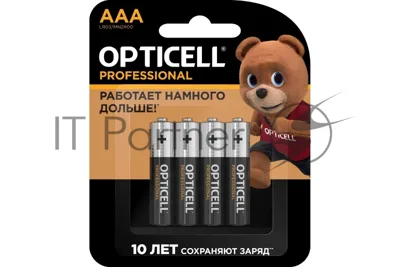 Батарея Opticell Professional LR03 AAA (4шт) блистер
