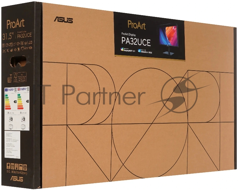 Монитор 31.5" ASUS ProArt PA32UCE IPS 3840x2160, 60 Гц, 5 мс, 16:9, 600 кд/м², 2xHDMI 2.0, 2xDP 1.4, USB-C, 3.5 Jack, USB Hub (3x USB), динамики (2x2 Вт), HDR10, черный