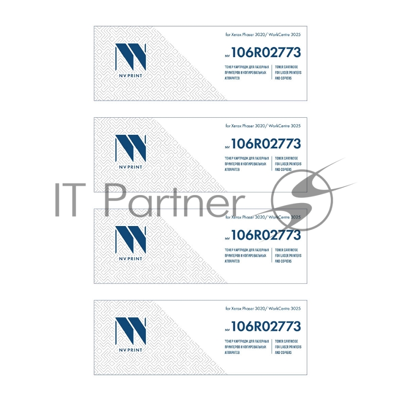 Картридж NVP совместимый NV-106R02773-SET4 для Xerox Phaser 3020/WorkCentre 3025 (1500k) (4 шт)