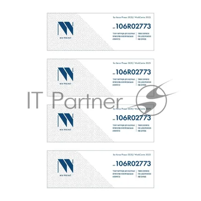 Картридж NVP совместимый NV-106R02773-SET4 для Xerox Phaser 3020/WorkCentre 3025 (1500k) (4 шт)