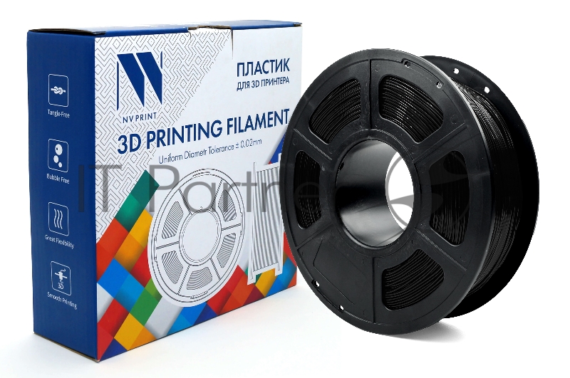 Филамент NVPrint TPU Black для 3D печати диаметр 1.75мм масса 1 кг