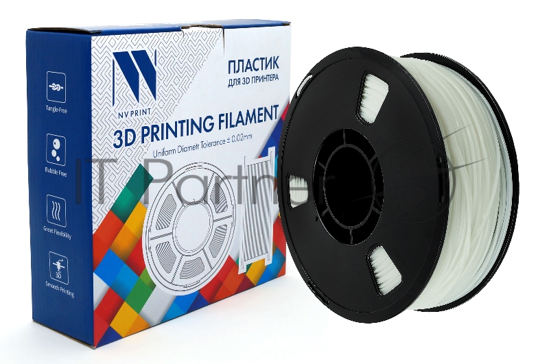 Филамент NVPrint TPU White 1 для 3D печати диаметр 1.75мм, масса 1,0 кг