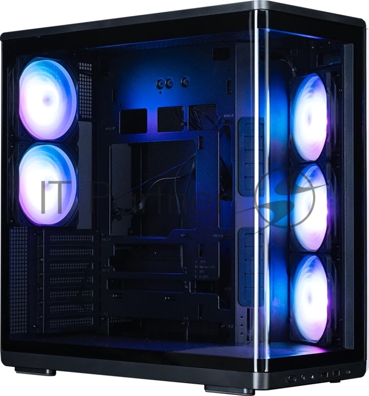 Компьютерный корпус ZALMAN MidTower P60 black (ATX, без БП, 2xUSB 3.0+USB Type C, 5x120мм ARGb) (Zalman P60 Black)
