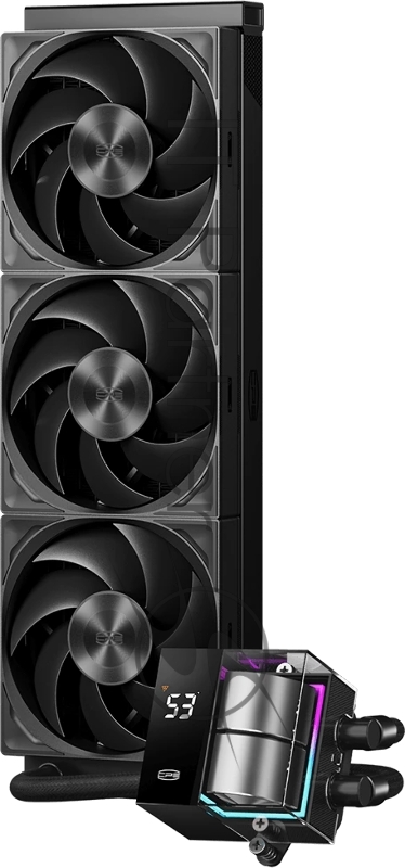 Система жидкостного охлаждения PcCooler DS360 Pro Digital ARGb Soc-AM5/AM4/1200/1700/1851 черный 4-pin 15-34.3dB Al LCD 310W Ret (D7-S360WBKN-GL)
