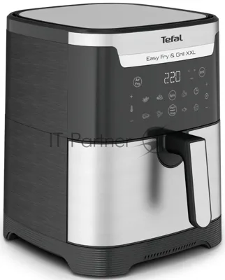 Аэрогриль Tefal Easy Fry & Grill XXL Inox EY801D15 черный, 1830 Вт, 6.5 л, сенсор, 9 программ