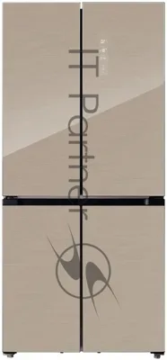 Холодильник LEX LCD450GlGID золотистый трехкамерный 288/129л морозилка снизу, No Frost, Side-by-Side