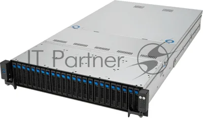 Серверная платформа ASUS RS521A-E12-RS24U, 2U, 1 x SP5 LGA 6096 360W, 24 x DDR5 6400/4800*, 24x 3.5'' NVMe hsb + 2x 2.5'' SATA, 2x M.2 22110, up to 1 PCIe Gen5 x8 LP + 1 OCP3.0, 2 x 1GbE RJ-45 LAN Intel i350-AM2, 1+1 2000W