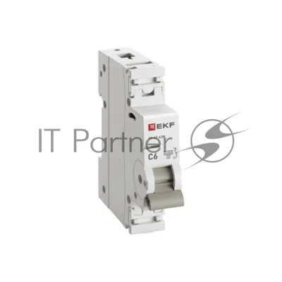 Выключатель автоматический 1п C 6А 4.5кА ВА 47-63N PROxima EKF M634106C