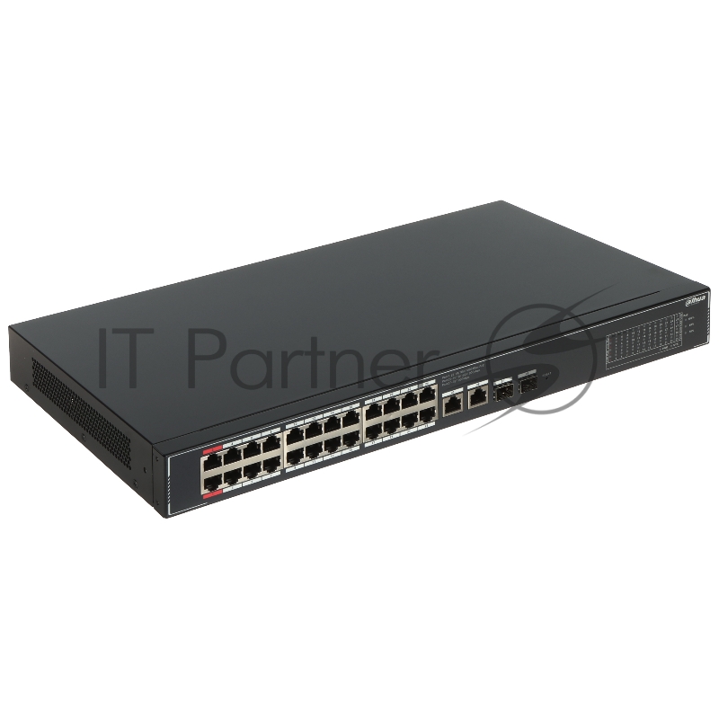 Коммутатор Dahua DH-SG4028LP, 24×1 Гбит/с + 2×1 Гбит/с + 2×1 Гбит/с SFP, управляемый