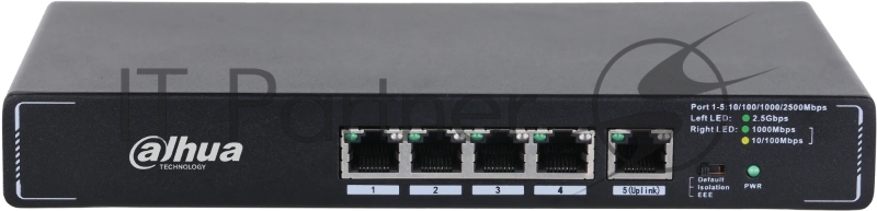 Коммутатор Dahua DH-SMG1005, 5×2.5 Гбит/с, неуправляемый