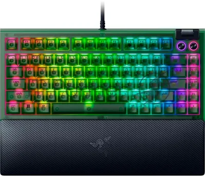 Клавиатура Razer BlackWidow V4 75% Orange Switch Phantom Green Edition проводная, USB Type-A, зелёный