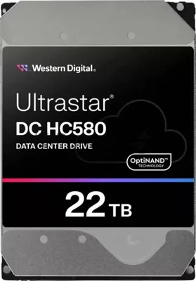 Жесткий диск SAS 22TB 7200RPM 12Gb/S 512MB DC HC580 WUH722422AL5204_0F62791 WESTERN DIGITAL