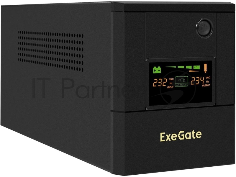 Источник бесперебойного питания ExeGate Smart LB-2200.LCD.AVR.4SH / 2200 ВА / 1300 Вт / 4 x CEE 7 (евророзетка)