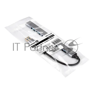 USB-концентратор 7-в-1 ExeGate DUB-761C3 (кабель-адаптер USB Type-A + Type-C --> 6xUSB2.0, 1xUSB3.0, Plug&Play, серебристый)