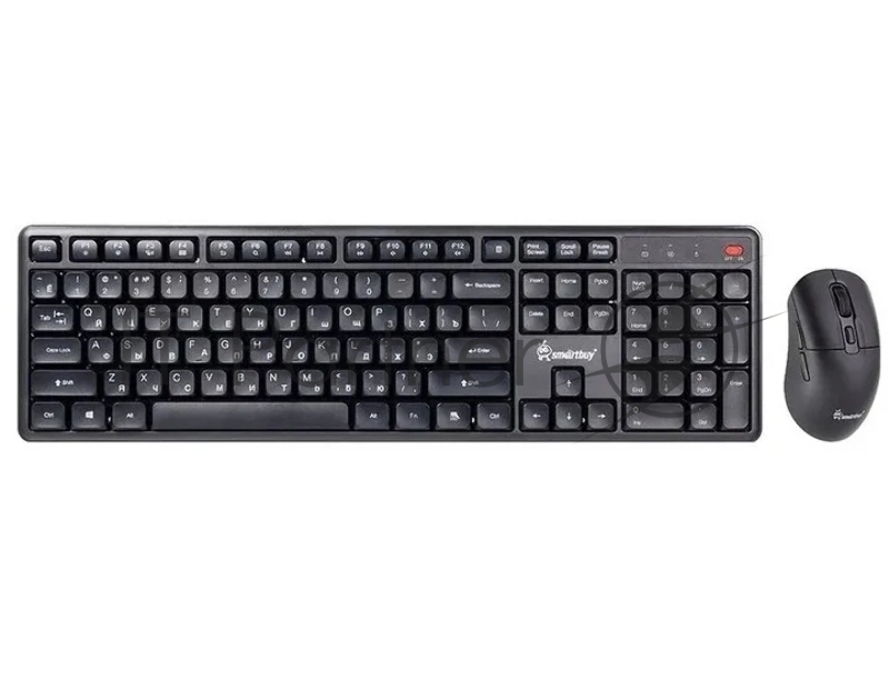 Комплект клавиатура+мышь Smartbuy 106AG беспроводной, USB, 1600 DPI, чёрный