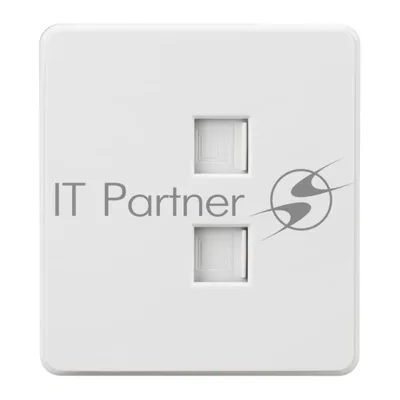 Розетка Kranz ROUND компьютерная двойная RJ45+RJ45 кат6 с/у перламутр