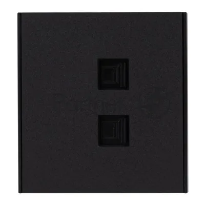 Розетка Kranz STRONG компьютерная двойная RJ45+RJ45 кат6 с/у антрацит