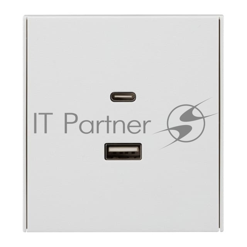 Розетка Kranz STRONG USB-A+Type-C 3А с функцией быстрой зарядки жемчуг