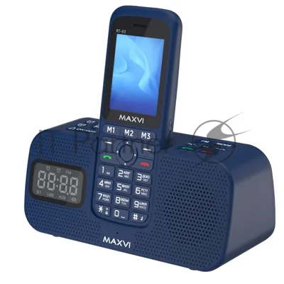 Мобильный телефон Maxvi RT-03 + док-станция, синий