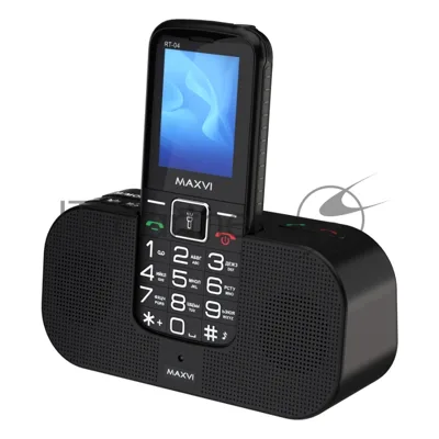 Мобильный телефон Maxvi RT-04 + док-станция, черный