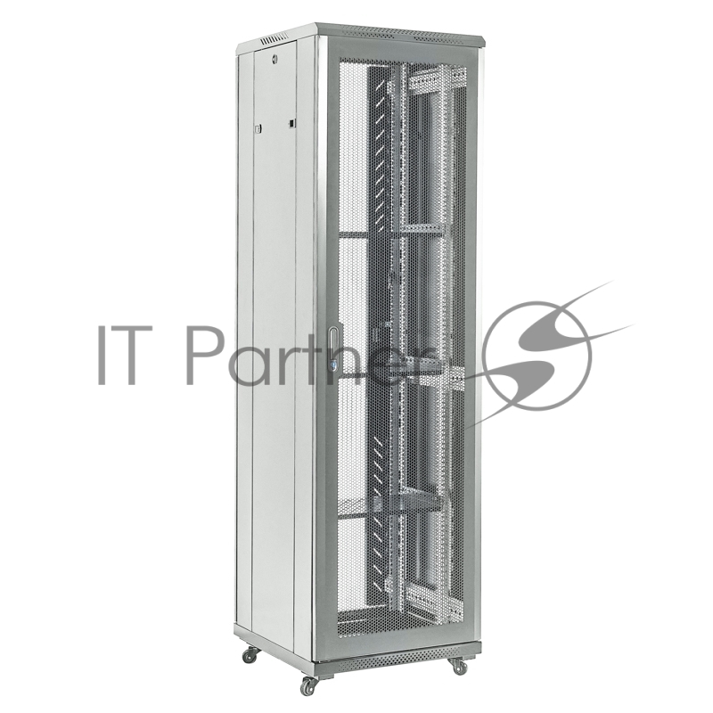 Шкаф телекоммуникационный Rexant напольный 19" 42U 600×800 мм, дверь перфорация, разборный, серый (RAL 7035)