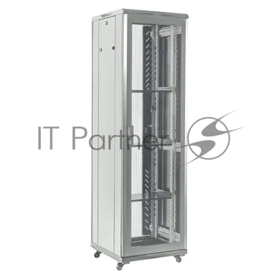Шкаф телекоммуникационный Rexant напольный 19" 42U 600×800 мм, дверь перфорация, разборный, серый (RAL 7035)