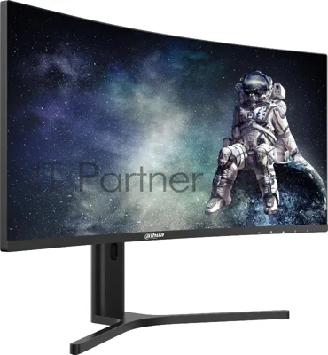 Монитор 34" Dahua DHI-LM34-E330CA VA 3440x1440, 165 Гц, 1 мс, 21:9, 350 кд/м², 2xHDMI 2.0, 2xDP 1.4, 3.5 Jack, HDR10, Adaptive-Sync, изогнутый экран (1500R), черный