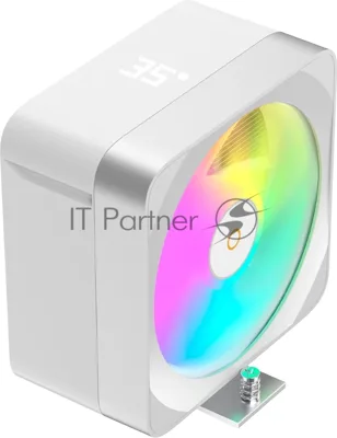 Кулер для процессора Ocypus Delta A40 EX WH Digital, 120мм ARGB FAN, Top Display Panel, 4 HEAT PIPES, 4-PIN PWM, 500-1800 RPM, 29DBA, HYDRO BEARING, LGA115X/1200/1700/18XX, AM4/AM5