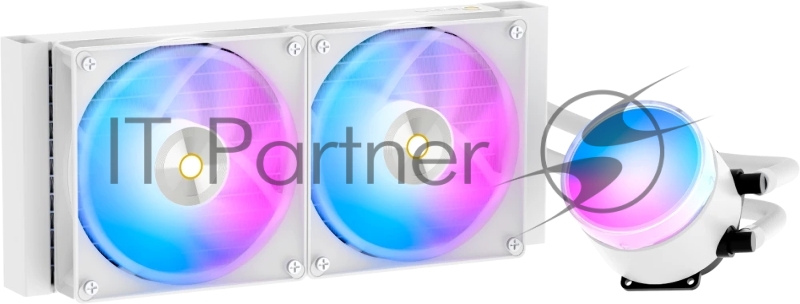 Система охлаждения Ocypus Sigma L24 WH ARGB, 240мм, LCD Pump 2.4", 2x120мм ARGB fans, LGA115X/1200/1700/18XX, AM4/AM5