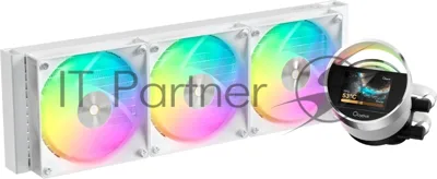 Система охлаждения Ocypus Sigma L36 WH ARGB, 360мм, LCD Pump 2.4", 3x120мм ARGB fans, LGA115X/1200/1700/18XX, AM4/AM5