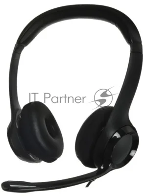 Наушники с микрофоном Logitech H390 черный 1.9м накладные USB оголовье (981-000485)