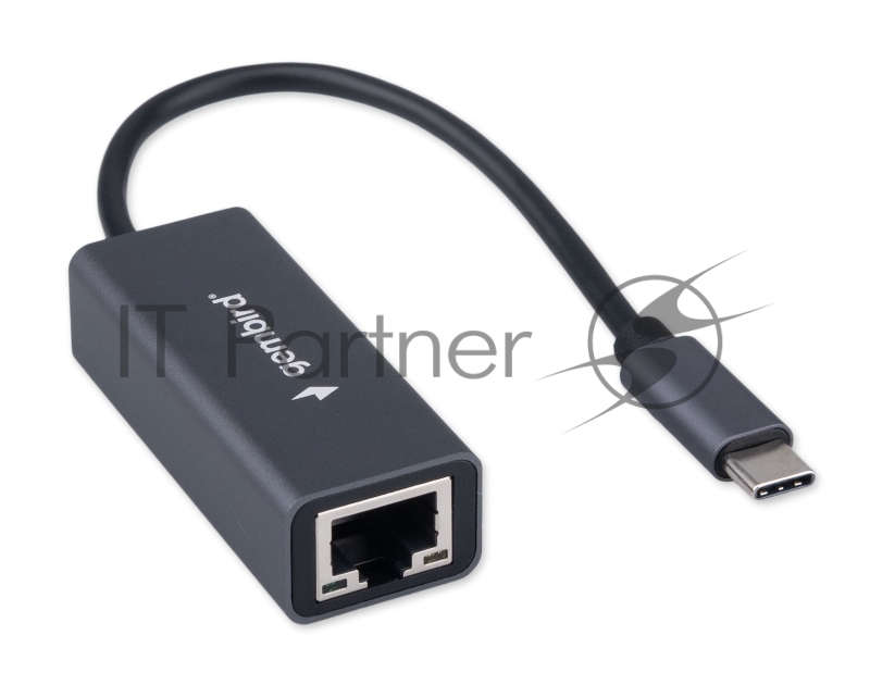 Сетевой адаптер Ethernet Gembird NIC-U12, Type-C USB 3.0 - 2.5 Gigabit Ethernet adapter, алюминий, RTL8156B