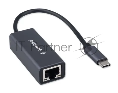 Сетевой адаптер Ethernet Gembird NIC-U12, Type-C USB 3.0 - 2.5 Gigabit Ethernet adapter, алюминий, RTL8156B