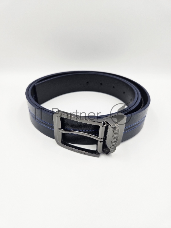 Ремень мужской Piquadro Blue Square CU6742B2/BLUN 125х3.5 см синий/черный натур.кожа