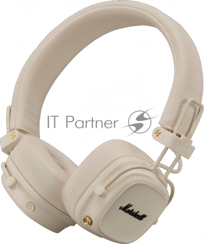 Беспроводные/проводные наушники Marshall Major V бежевый, накладные, Bluetooth + проводной, беспроводная зарядка, до 100 ч