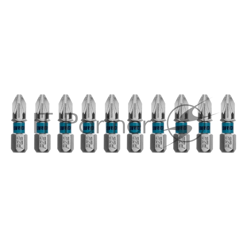 Бита Gross PZ2х25мм, сталь S2, шестигр., 10 шт.