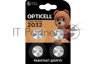 Батарея Opticell Specialty 2032 CR2032 (4шт) блистер